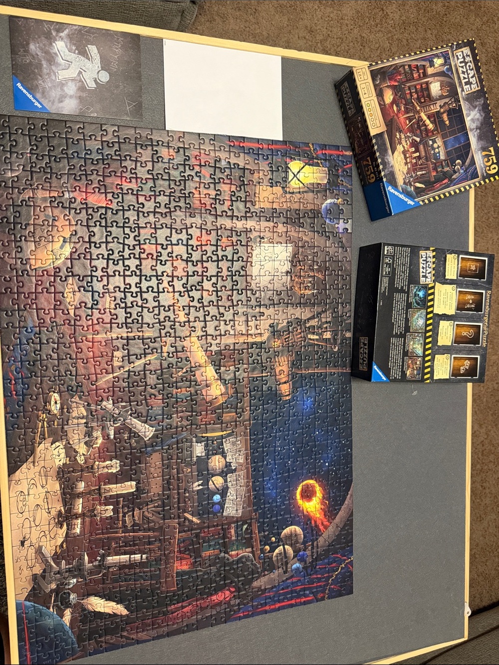 Ravensburger Space Mystery Puzzle in Blue, Brown, Orange